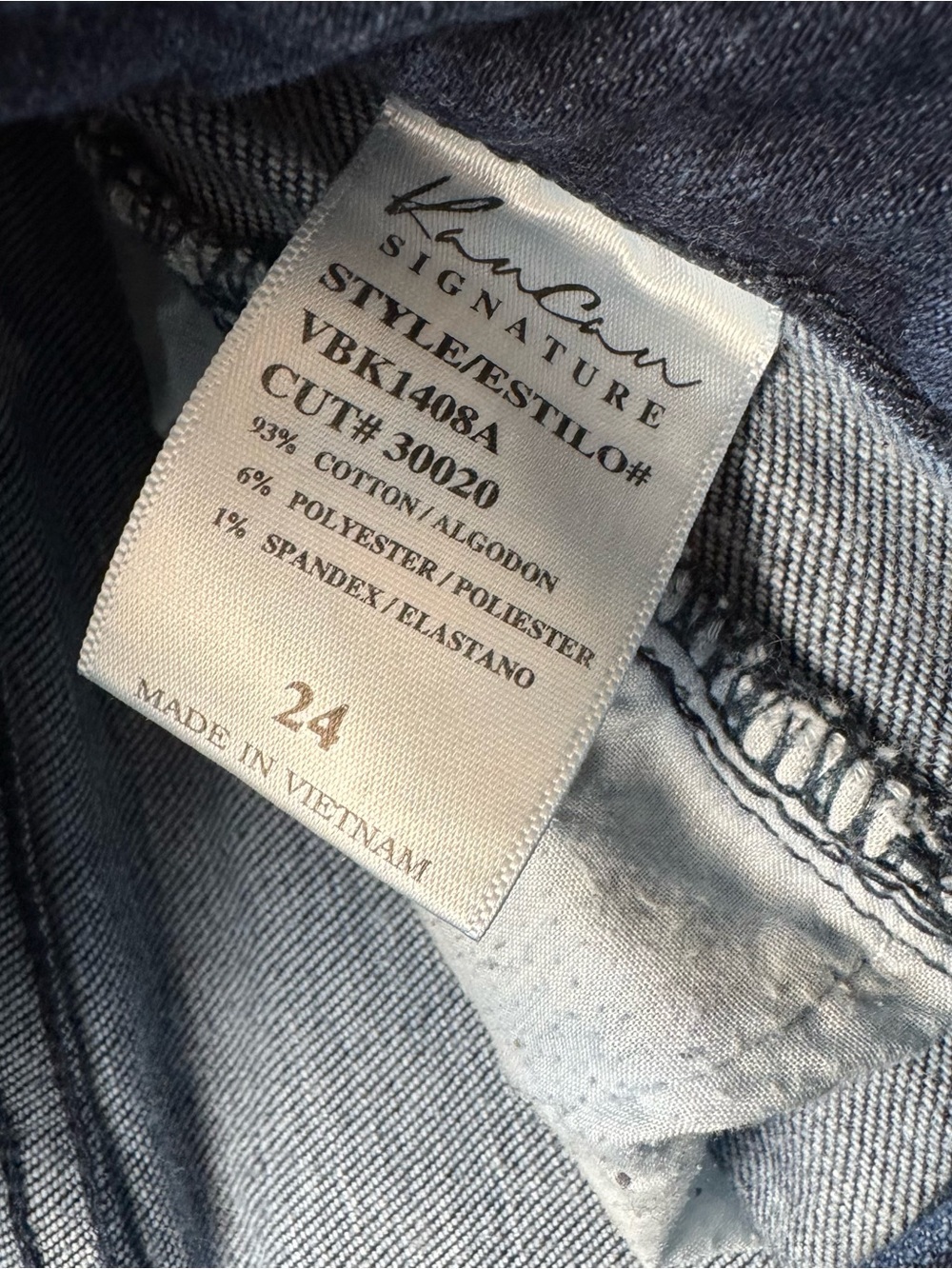 KanCan Signature Buckle Exclusive Women's Dark Indigo High-Rise Skinny Jeans 24 - Picture 5 of 6